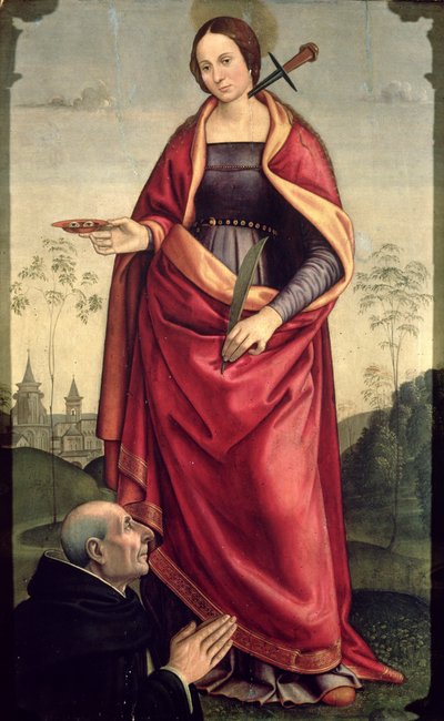 Sainte Lucie et un Donateur - Domenico Ghirlandaio